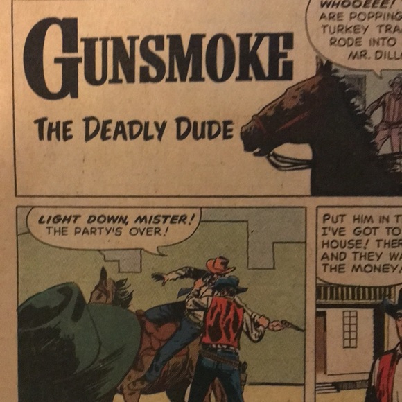 Vintage Antique Gunsmoke TV Western Memorabilia Set Comic Book Signed Photo - Picture 7 of 7